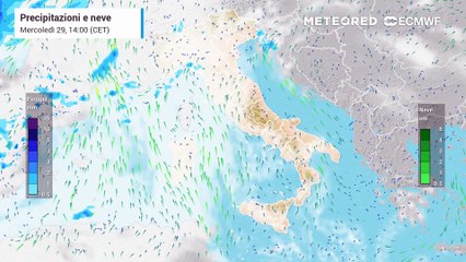 Piogge previste giovedì e nel fine settimana