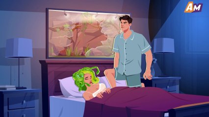 A woman woke up with snakes on her head