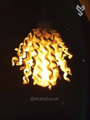 DIY Paper Ceiling Light 💡 Beautiful Handmade Room Decor Idea #shorts #howto