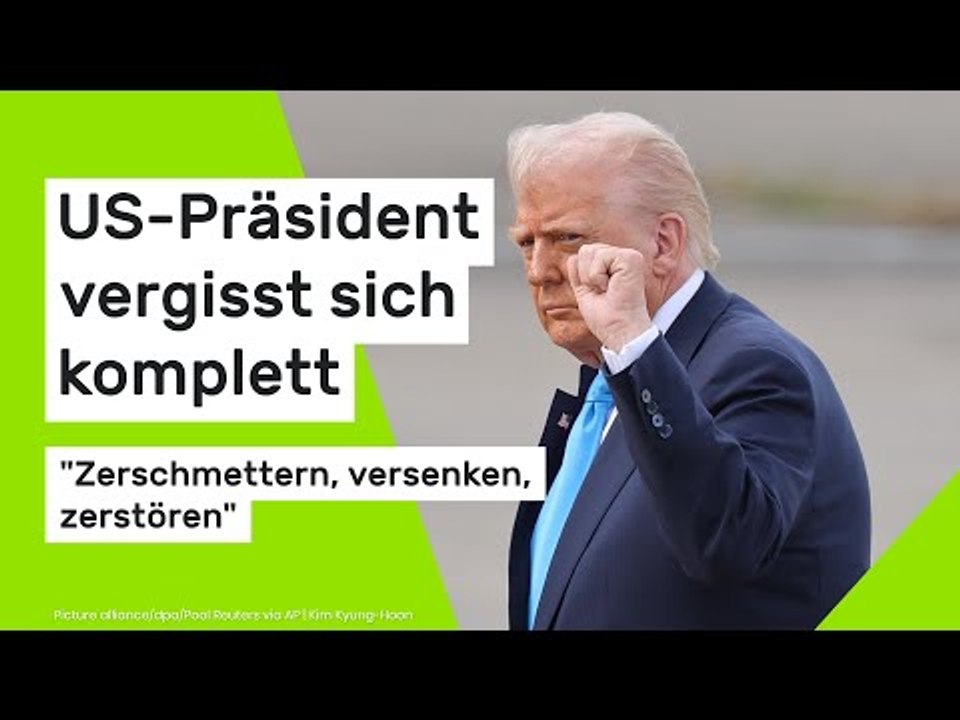 'Zerschmettern, versenken, zerstören': US-Präsident vergisst sich komplett
