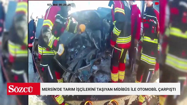 Mersin'de tarım işçilerini taşıyan midibüs ile otomobil çarpıştı: 3 ölü, 12 yaralı