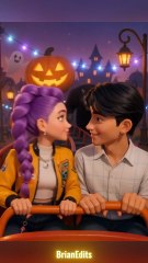 Rumi and Jinu in Halloween, KPop Demon Hunters #kpopdemonhunters #kpdh #huntrix #rujinu #sajaboys