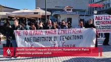 İsrailli turistleri taşıyan kruvaziyer, Yunanistan'da protesto edildi! 'Filistin'e özgürlük'