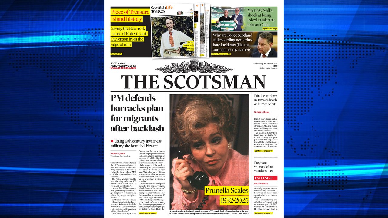 The Scotsman Bulletin Wednesday October 29 2025 #Politics