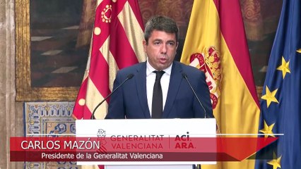 Mazón anuncia la declaración del 29 de octubre como Día de Recuerdo a las Víctimas de la Dana
