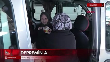 Sındırgı'da evlerine girmeye çekinenler, çadırlarda kalıyor