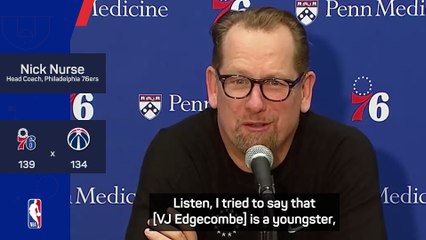 76ers rookie Edgecombe needs time to adjust to NBA schedule - Nurse