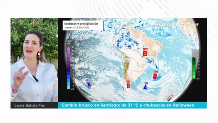 Cambio brusco en Santiago: de 31 °C a chubascos en Halloween