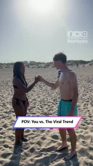 😂 TikTok Trend Goes Hilariously Wrong During Beach Run! 🌊|| Heartsome 💖