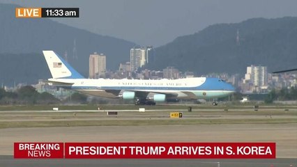 US President Donald Trump Arrives in South Korea