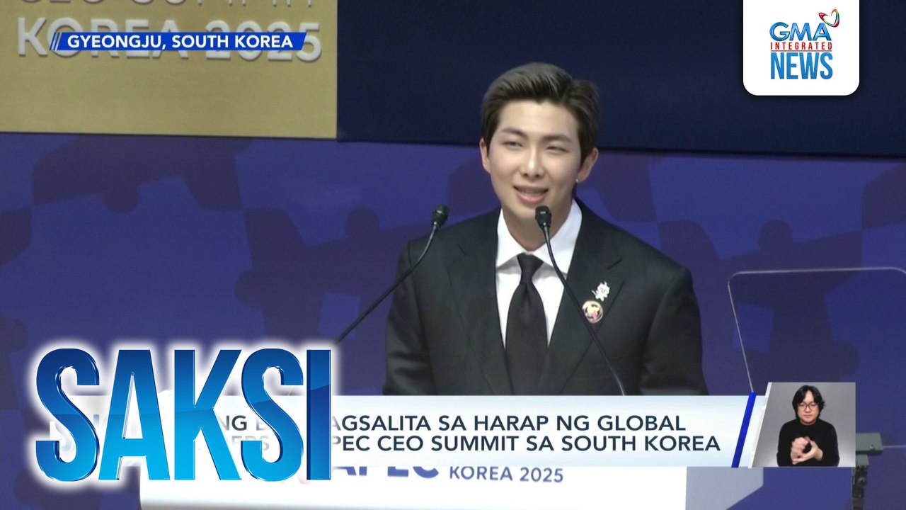 RM ng BTS, nagsalita sa harap ng global leaders sa APEC CEO Summit sa South Korea | Saksi