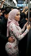 Crowded Metro_ No Way Out – ASMR Woman Trapped in Tokyo _romance _train _subway _foryou(480P)_1