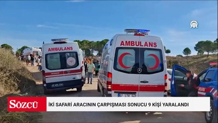 Antalya'da iki safari aracının çarpışması sonucu 9 kişi yaralandı