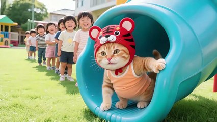 Tiger-Hat Kitten Heartbroken 💔 Cries After First Love Rejection, Silver Gradient Comforts with Tissue 🐱😭