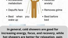 comparison of the benefits of hot and cold showers