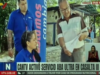 Caracas | Más de 900 hogares fueron beneficiados con el servicio Aba Ultra de Cantv