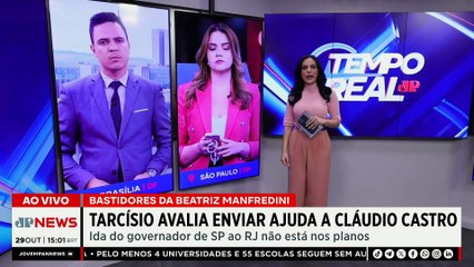 Tarcísio deve enviar ajuda ao RJ? Governador de SP ainda vai decidir | TEMPO REAL