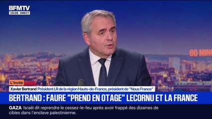 "La taxe Zucman, quelle qu'elle soit, est une folie fiscale", estime Xavier Bertrand (LR)