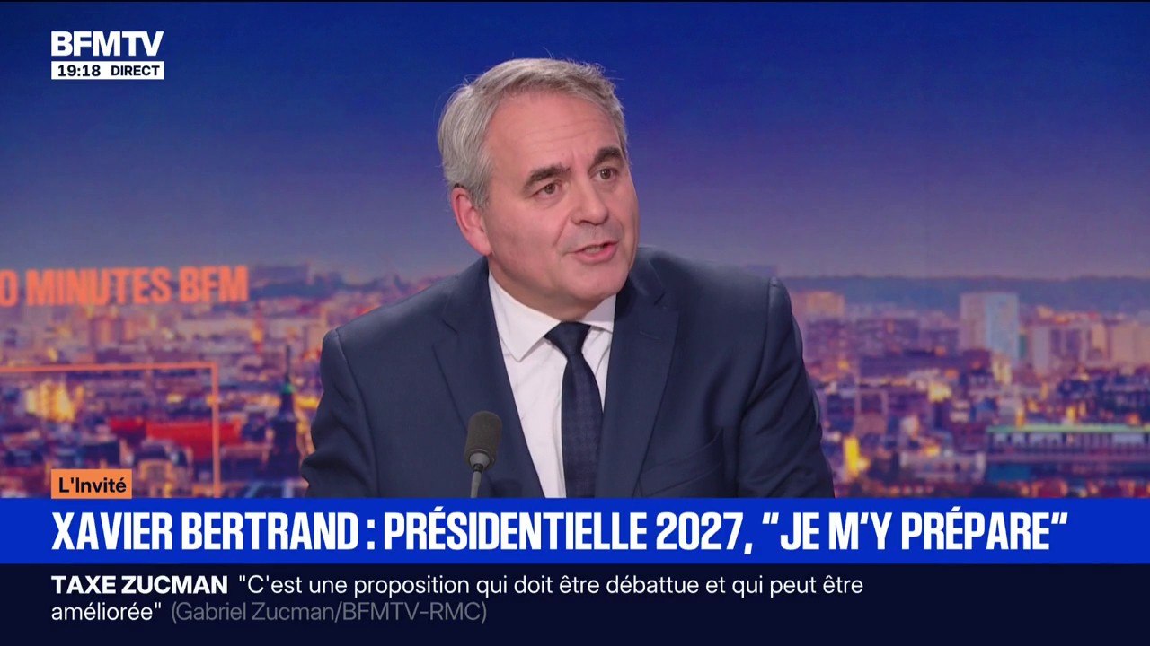 Présidentielle de 2027: "Je m'y prépare", déclare Xavier Bertrand