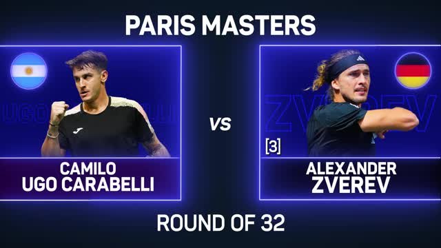 Zverev overcomes tough Ugo Carabelli challenge in Paris