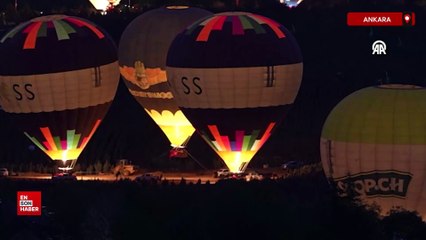 Cumhurbaşkanlığı Külliyesi'nde sıcak hava balonu etkinliği düzenlendi