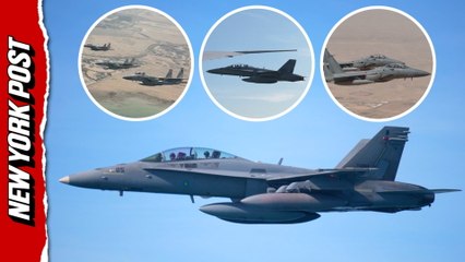 Watch: President Trump's powerful military escorts  around the world