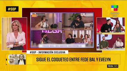 SIGUE EL COQUETEO ENTRE FEDE BAL Y EVELYN BOTTO