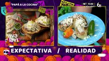 Receta de cocina termina en "expectativa, realidad"
