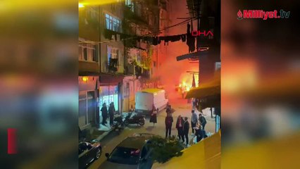 Beyoğlu'nda apartmanda yangın! Mahsur kalan 8 kişi kurtarıldı