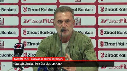 Bursaspor Teknik Direktörü Tahsin Tam: 29 Ekim'de gençlere şans verdik