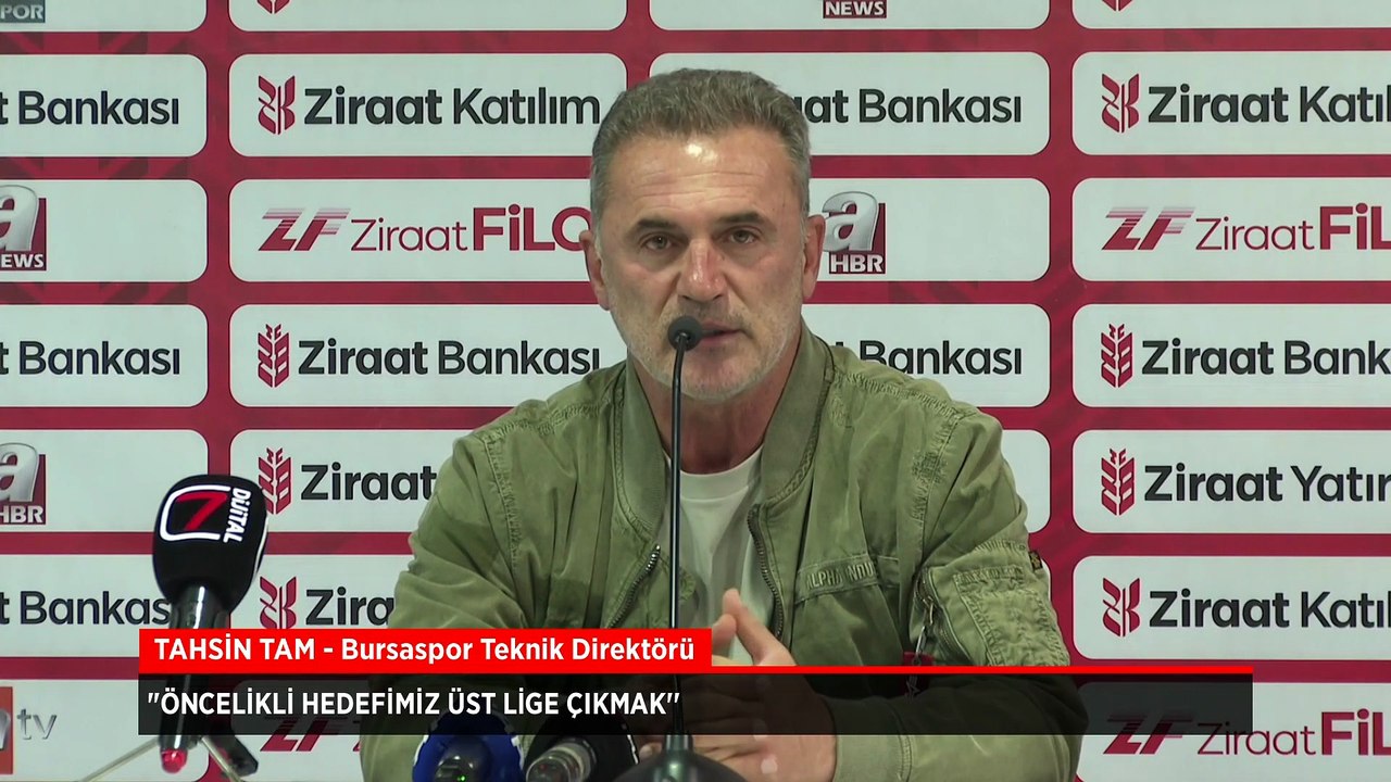 Bursaspor Teknik Direktörü Tahsin Tam: 29 Ekim'de gençlere şans verdik