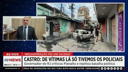 Cláudio Castro classifica megaoperação no RJ como ‘sucesso’ e responde críticas do governo Lula