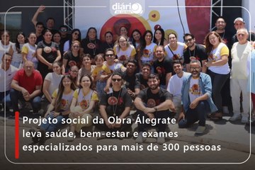 Projeto social da Obra Álegrate leva saúde, bem-estar e exames especializados para mais de 300 pessoas