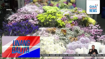 Mga bumibili sa Dangwa, dumarami na; presyo ng ilang bulaklak, tumaas | Unang Balita