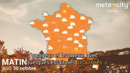 Bulletin météo France du jeudi 30 octobre 2025