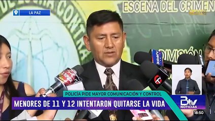 Dos intentos de suicidio infantil en menos de 24 horas en La Paz