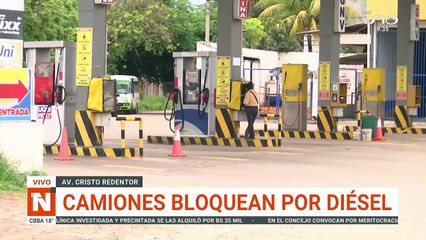 CAMIONES BLOQUEAN POR DIÉSEL