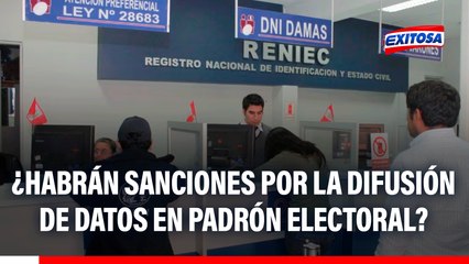 Alerta en Reniec: ¿Habrán sanciones por la difusión de datos personales en padrón electoral?