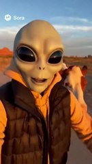 Alien in Nevada near Area 51 with cow 😂