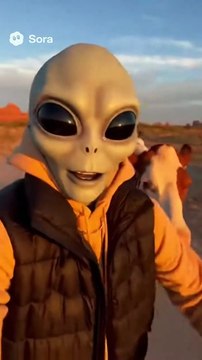 Alien in Nevada near Area 51 with cow 😂