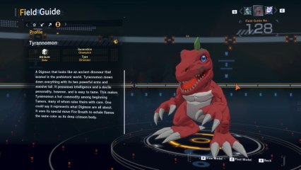 tyrannomon all digivolution/de-digivolution/profile Digimon Story Time Stranger