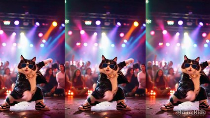 Funny dancing cat Meong Meong- Dancing cat - Cute cat - HANA KIDS