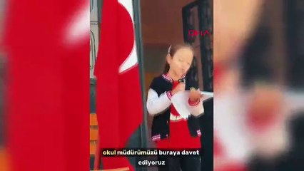 Tek öğretmenli ve tek öğrencili okulda 29 Ekim töreni...