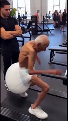 Elderly Man's Hilarious Treadmill Mishap in Giant Diaper | Gym Comedy