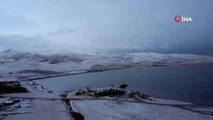 Karayazı’da karla gelen güzellik