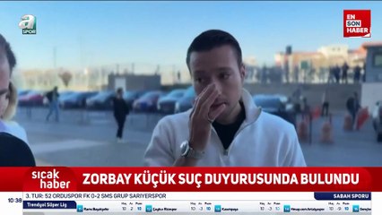 Hakem Zorbay Küçük suç duyurusunda bulunmak için adliyeye geldi