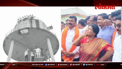 सुषमा अंधारे बीडच्या कवडगाव मध्ये दाखल, टाकीवर चढलेल्या आंदोलकांची काढली समजूत