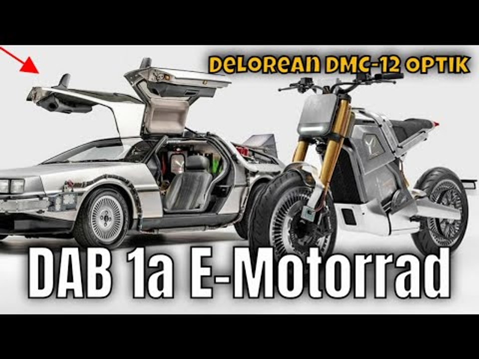 Zurück in die Zukunft auf zwei Rädern: 2025 DAB 1a trifft DeLorean-DMC-12 Look