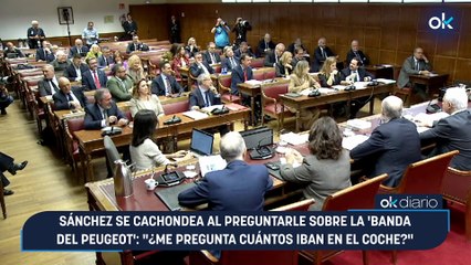 Sánchez se cachondea al preguntarle sobre la ‘banda del Peugeot’: "¿Me pregunta cuántos iban en el coche?"