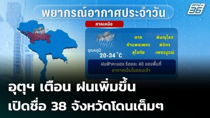 อุตุฯ เตือน ฝนเพิ่มขึ้น เปิดชื่อ 38 จังหวัดโดนเต็มๆ | จับข่าวคุย | 30 ต.ค. 68